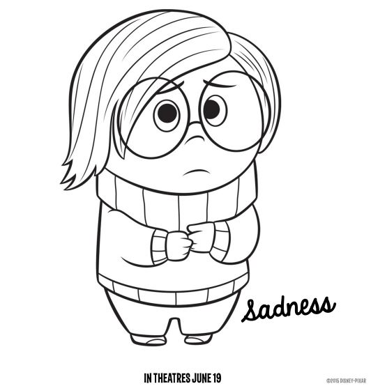 sadness from inside out coloring pages - photo #4