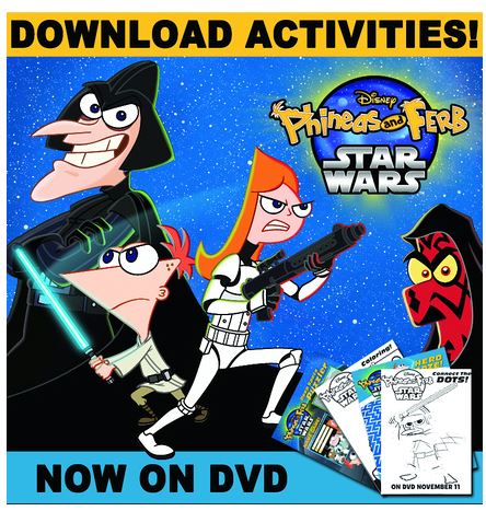 Phineas and Ferb Printable for Star Wars DVD