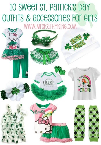 Looking for a Cute 10 St. Patrick's Day Outfits and Accessories for Girls? These sweet St. Patrick's Day outfits for girls are adorable, and they all feature a little bit of green and fun. And if you've found this too late for St. Patty's Day this year, you can buy ahead for next year!