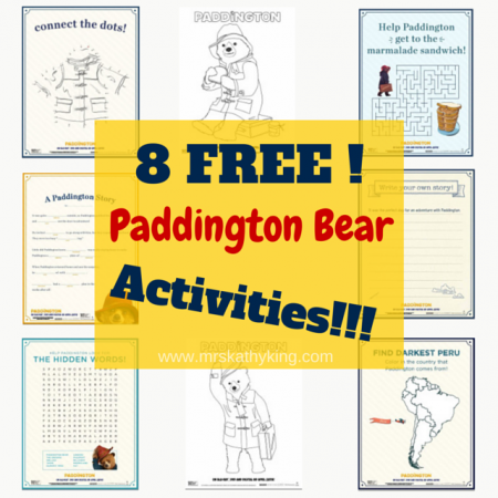 8 Free Paddington Bear Activities!
