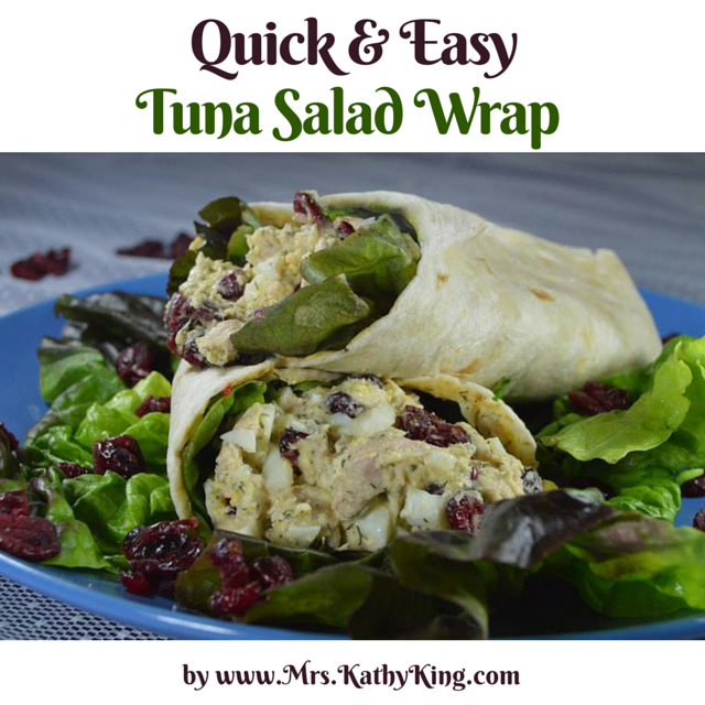 Here's a delicious Tuna Wrap Recipe for lunch or dinner!
