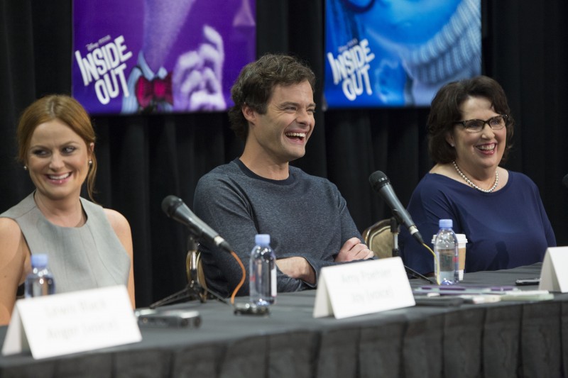 Beverly Hills, CA - June 7 - INSIDE OUT Press Conference with Mindy Kaling, Lewis Black, Amy Poehler, Bill Hader and Phyllis Smith moderated by Scott Mantz.