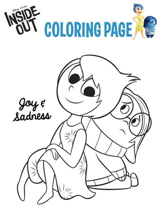 free inside out coloring pages joy and sadness