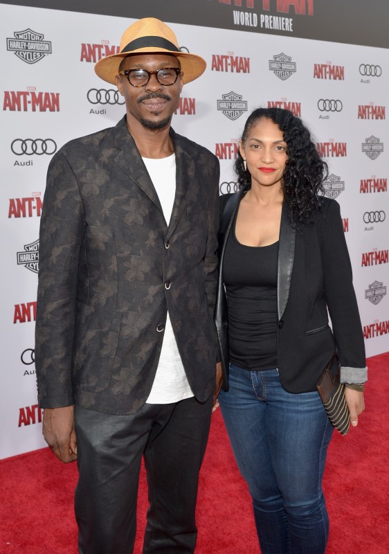 LOS ANGELES, CA - JUNE 29: Actor Wood Harris (L) and Rebekah Harris attend the world premiere of Marvel's "Ant-Man" at The Dolby Theatre on June 29, 2015 in Los Angeles, California. (Photo by Charley Gallay/Getty Images) *** Local Caption *** Wood Harris;Rebekah Harris