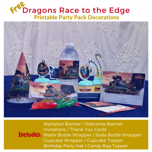 Free Dragons Race to the Edge Printable Party Decoration Pack (1)