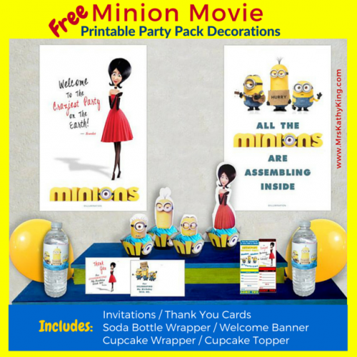 Free Minion Movie Printable Party Decoration Pack! #Minions