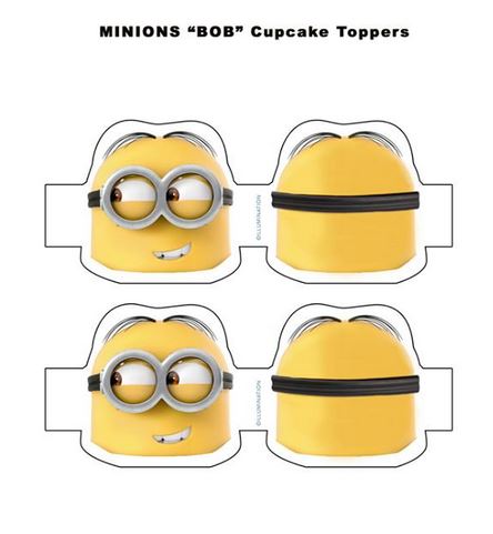 Free Minion Movie Printable Cupcake Toppers Decorations