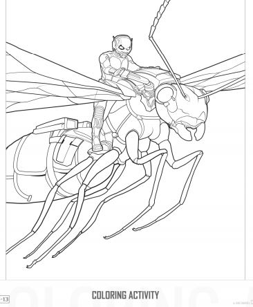 free antman printable coloring activity with antony
