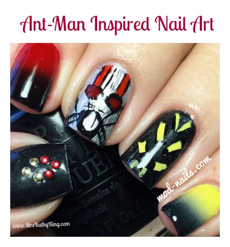 Ant-Man Inspired Nail Art #Antman