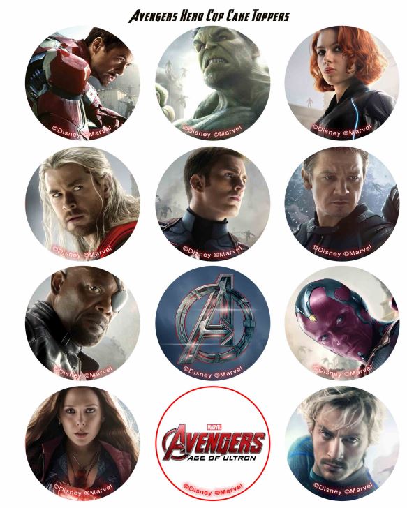 Avengers Age of Ultron printable cupcake toppers thumbnail