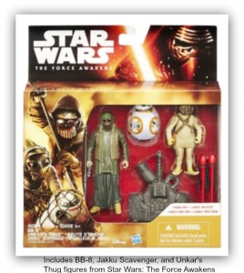 Star Wars The Force Awakens 3.75-inch Figure 3-Pack Desert Mission BB-8 and Unkar’s Thug