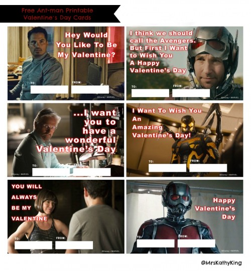 Free Antman Printable Valentines Day Cards
