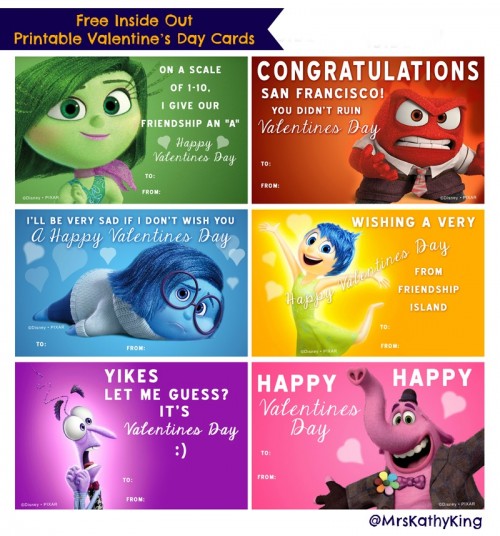 Free #InsideOut Printable Valentine’s Day Cards  #DisneySide