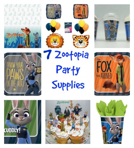 7 Zootopia Party Supplies