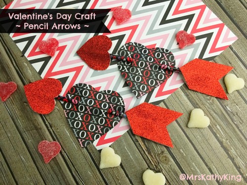 Kids Valentine’s  Day Craft – Pencil Arrows