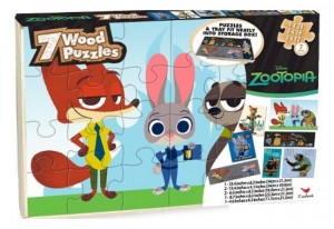 Zootopia 7 Pack Wood Puzzle