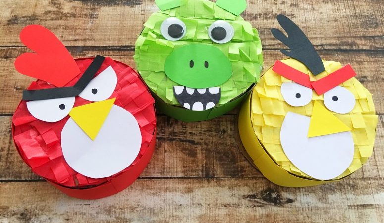 Angry Birds Party Idea Mini Piñata Party Favors #DIFINDS