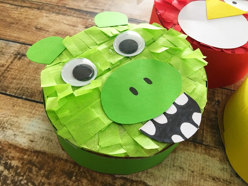 Angry Birds Party Idea Green Pigs Mini Piñata Party Favors