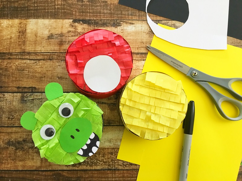 how to make Angry Birds Mini Piñata Party Favors part 2
