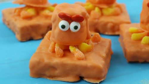 Finding Dory Birthday Party food Hank the Septopus Rice Krispies Treats