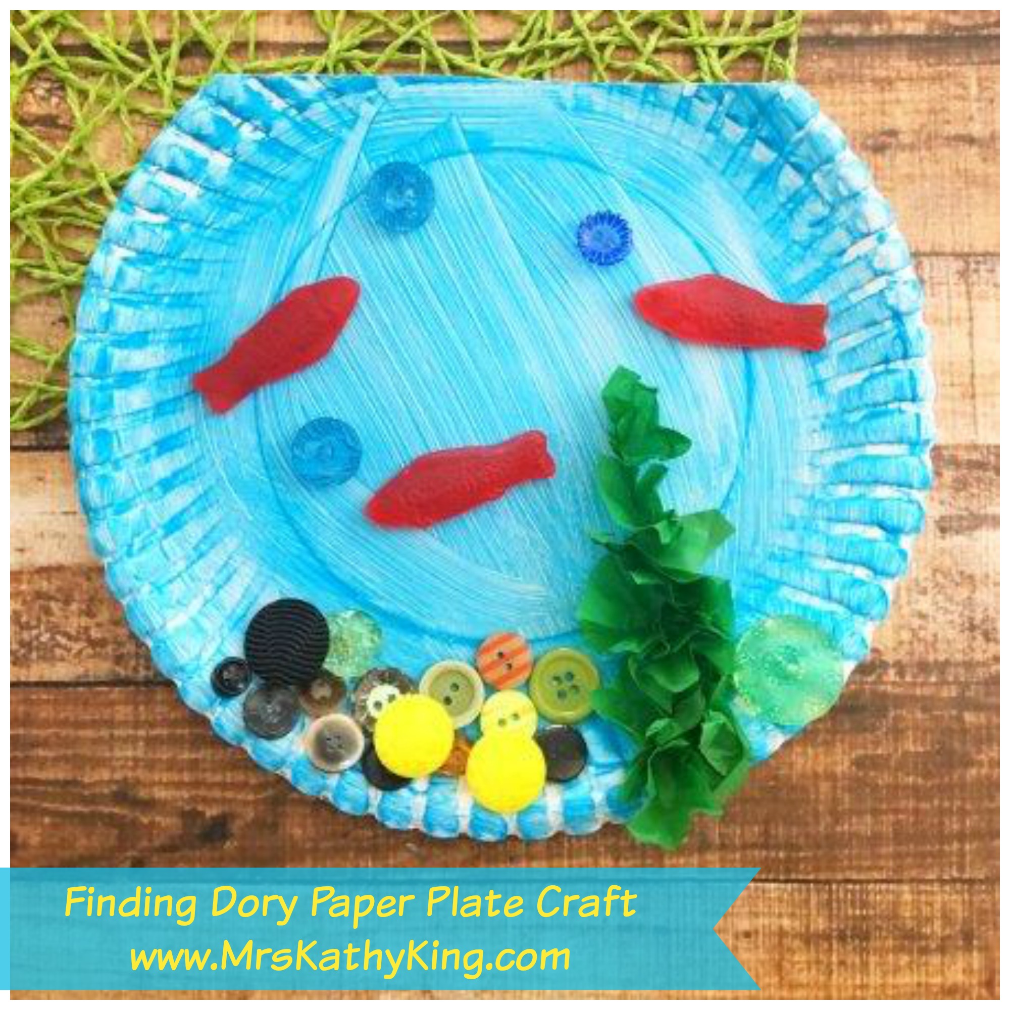 Finding Dory Paper Plate Craft