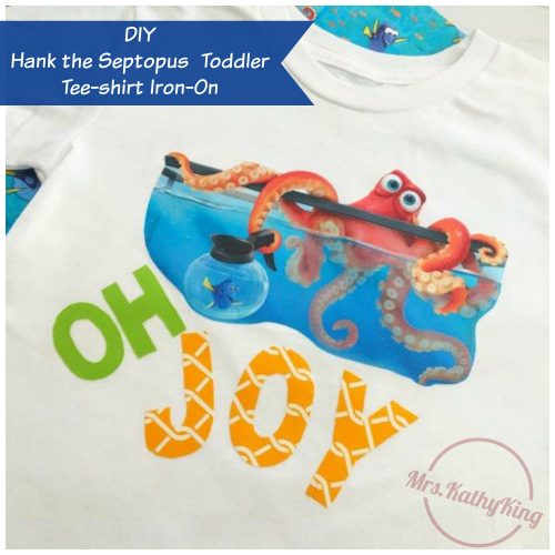 Finding Dory's Hank the Septopus DIY Toddler Tee-shirt Iron-On