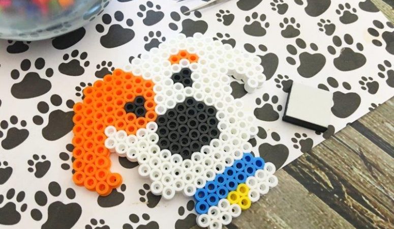 The Secret Life of Pets Party Idea Max Perler Beads Magnet Craft #PetsCrafts