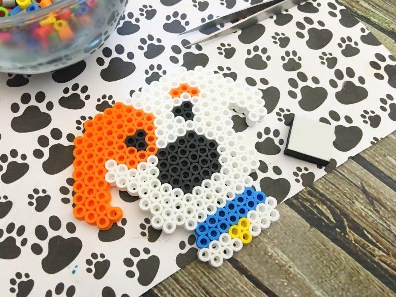 The Secret Life of Pets Party Idea Max Perler Beads Magnet Craft and party activity or party favor