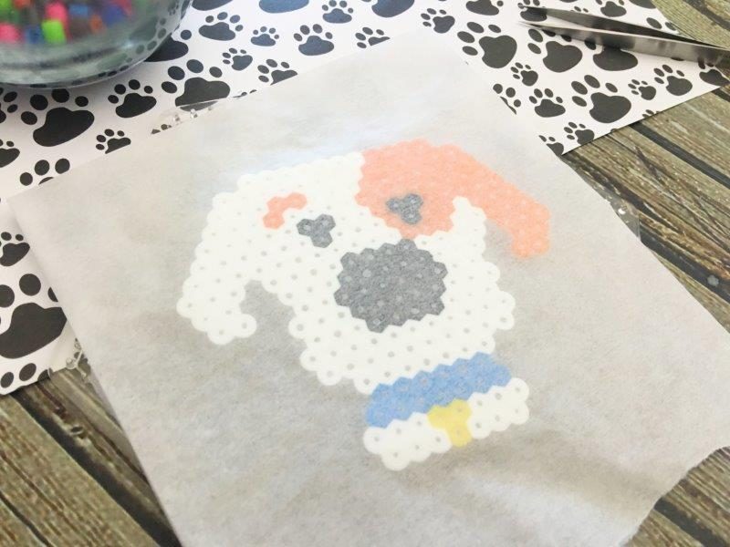 The Secret Life of Pets Party Idea Max Perler Beads Magnet Craft step4