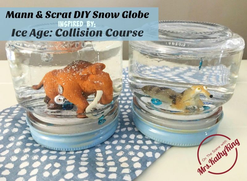 Ice Age Collision Course Birthday Party Idea Mann & Scrat DIY Snow Globe cover