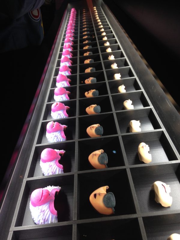 Heads from both Kubo and Monkey. Dozens of Kubo puppets and over 80,000 microexpressions were used to create a believable and life-like Kubo. 