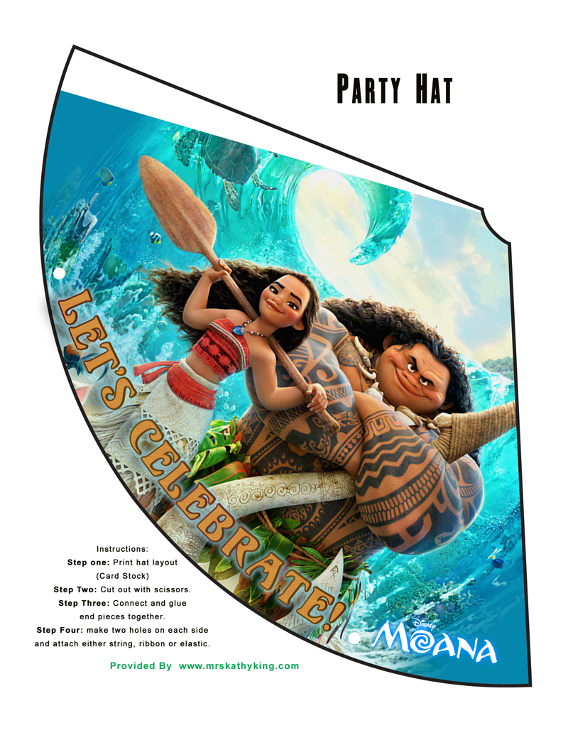 Free Printable Disney S Moana Birthday Party Decorations Moana Mrs Kathy King