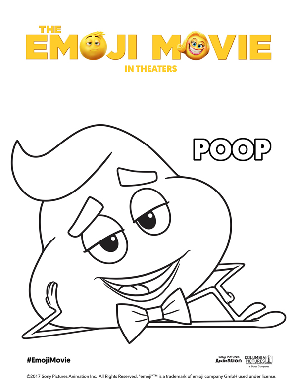 Printable Emoji Movie Coloring Pages #TheEmojiMovie # ...